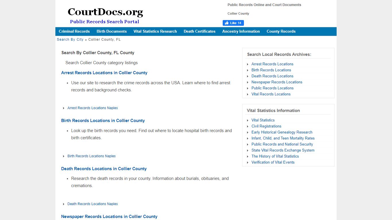 Public Records Online in Collier County, FL